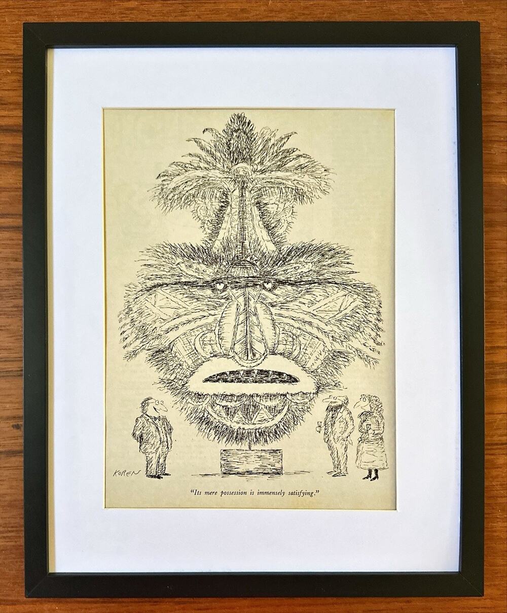 Framed 1989 Vintage Magazine Cartoon Clipping Koren Art Possession